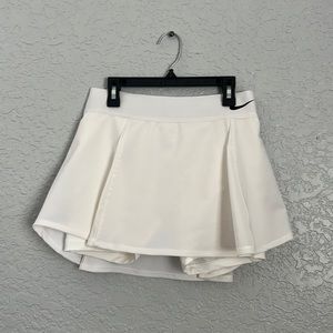 white nike sports skirt